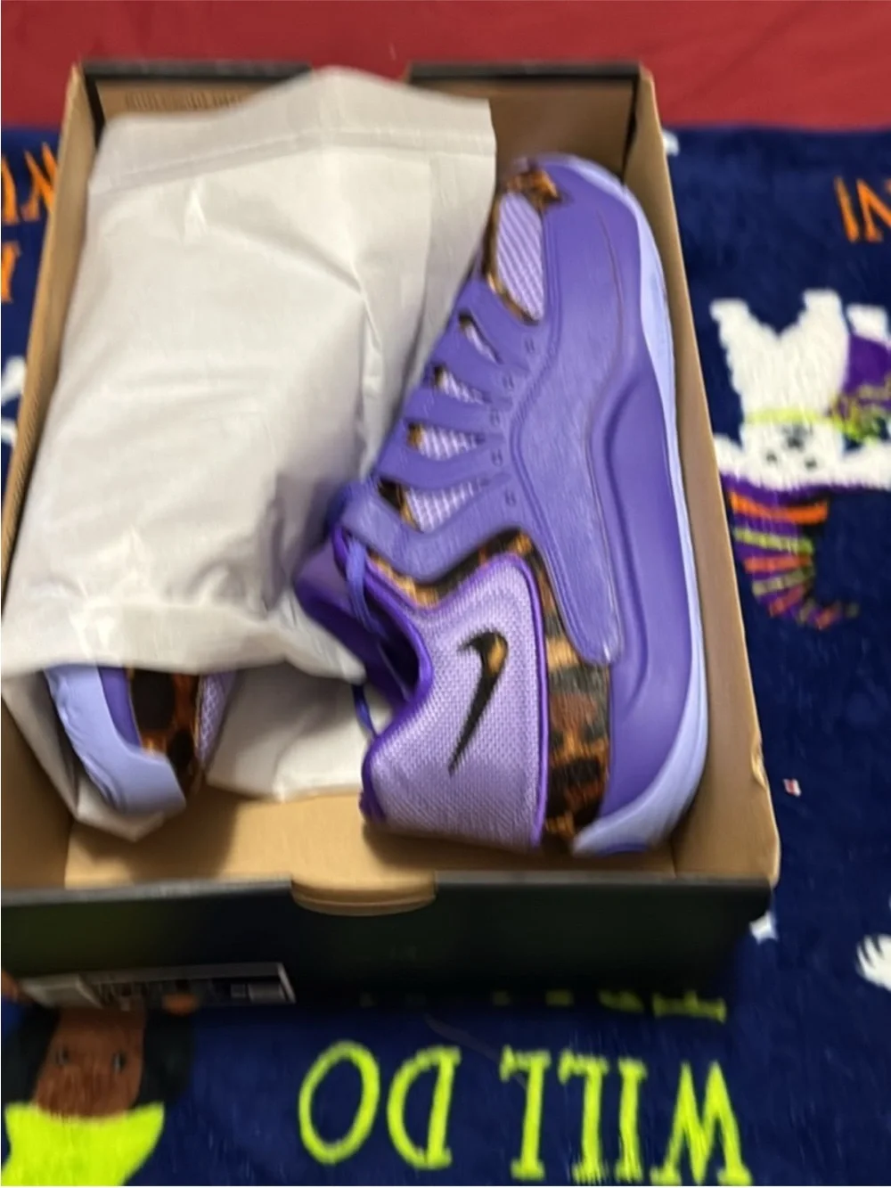 Men’s Chet KD - 18 Basketball Shoes in Purple with Animal Print Accent